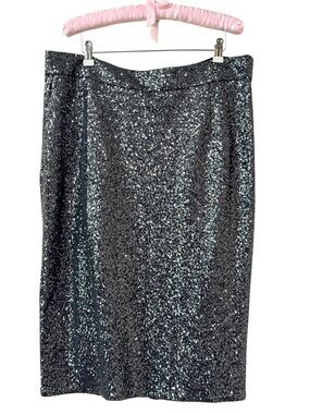NWT Akris Sequins Pencil Skirt Size 16